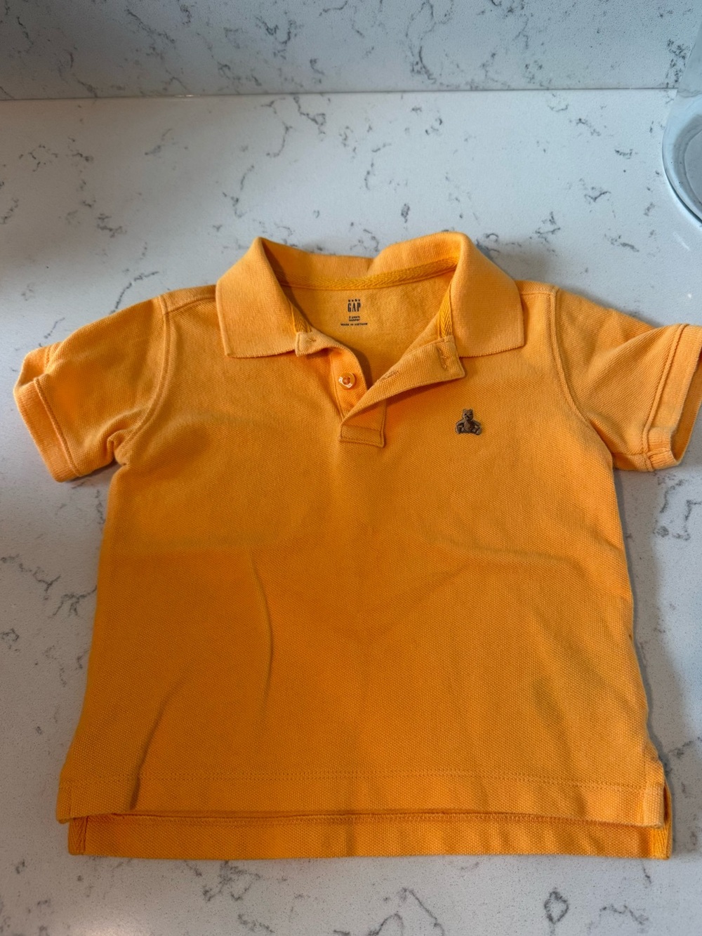 GAP Orange Short-Sleeve Polo with Embroidered Logo